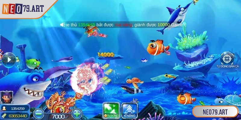 Bắn Cá Đại Dương - Thử Thách Kỹ Năng, Săn Thưởng Cực Khủng 3 Tiêu tốn ít đạn qua chiến thuật bắn theo nhóm